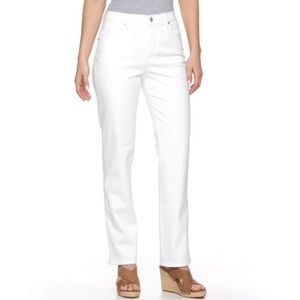 Gloria Vanderbilt Women's Classic White Straight Leg Jeans